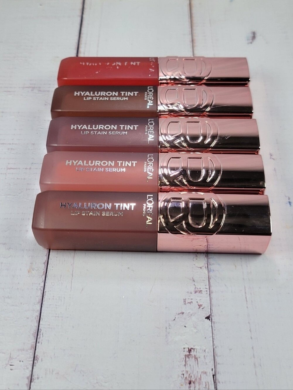 5 Piece L'oreal Hyaluron Tint Lip Stain Serum Bundle NEW!